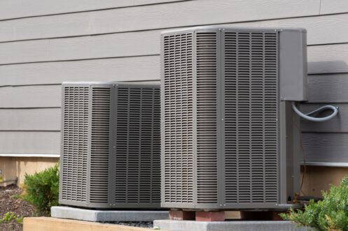 AC units in the backyard of an Anaheim home